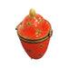 Elegant Red Canister Urn for Home Decor Porcelain Limoges Shaped French Trinket Box