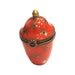 Elegant Red Canister Urn for Home Decor Porcelain Limoges Shaped French Trinket Box