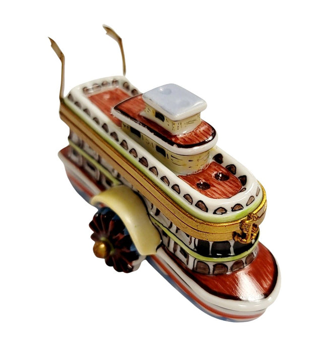 Elegant River Boat for Collectors Porcelain Limoges boat united states French Trinket Box