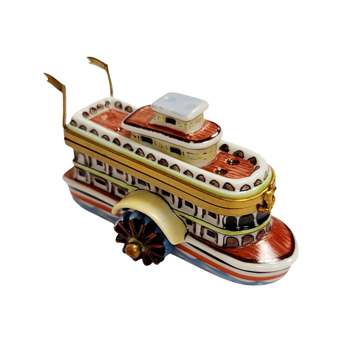 Elegant River Boat for Collectors Porcelain Limoges boat united states French Trinket Box