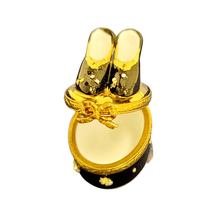 Elegant Shoes Limoges Box for Collectors Porcelain Limoges shoes French Trinket Box