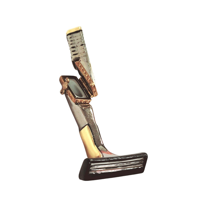 Elegant Silver Shaving Razor for Discerning Collectors Porcelain Limoges fashion French Trinket Box