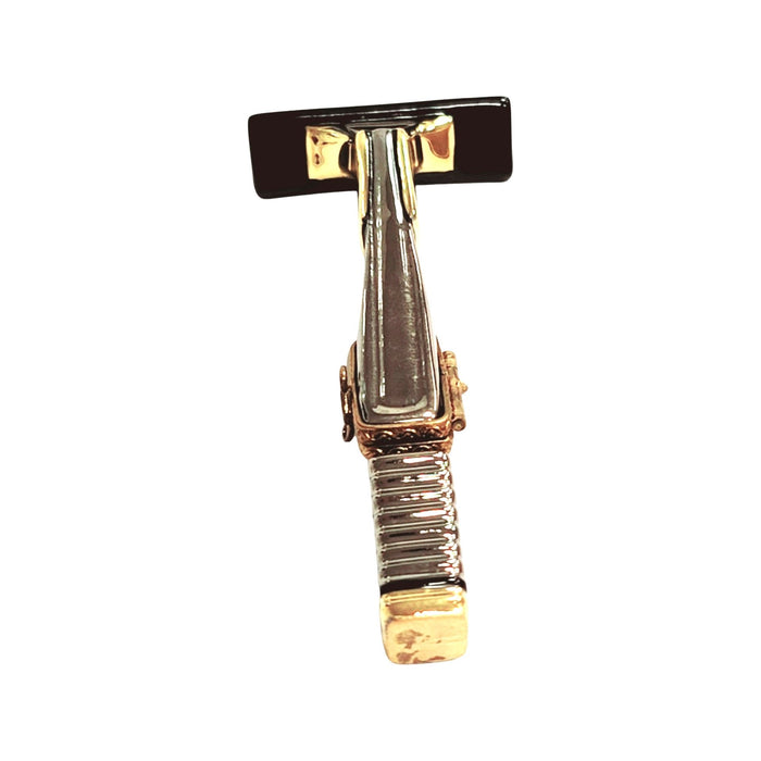 Elegant Silver Shaving Razor for Discerning Collectors Porcelain Limoges fashion French Trinket Box