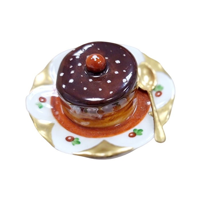 Elegant Souffle Dish for Porcelain Collectors Porcelain Limoges Dessert French Trinket Box