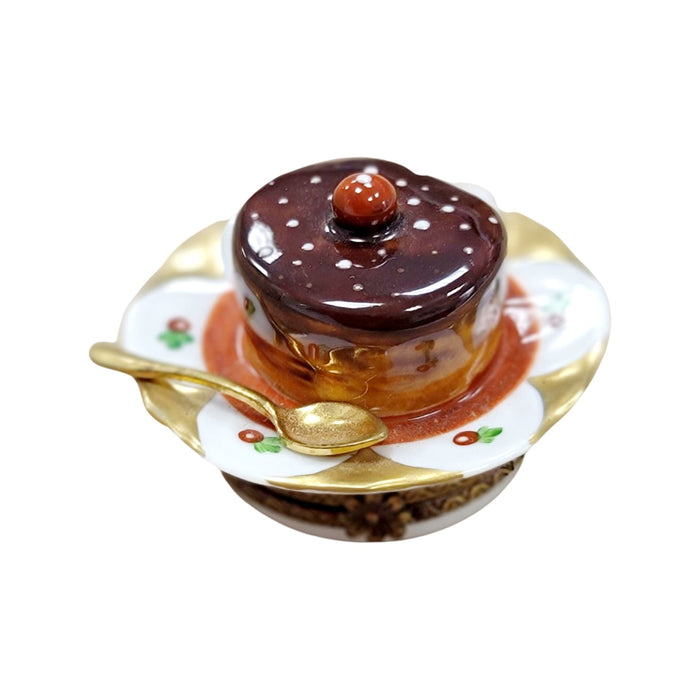 Elegant Souffle Dish for Porcelain Collectors Porcelain Limoges Dessert French Trinket Box