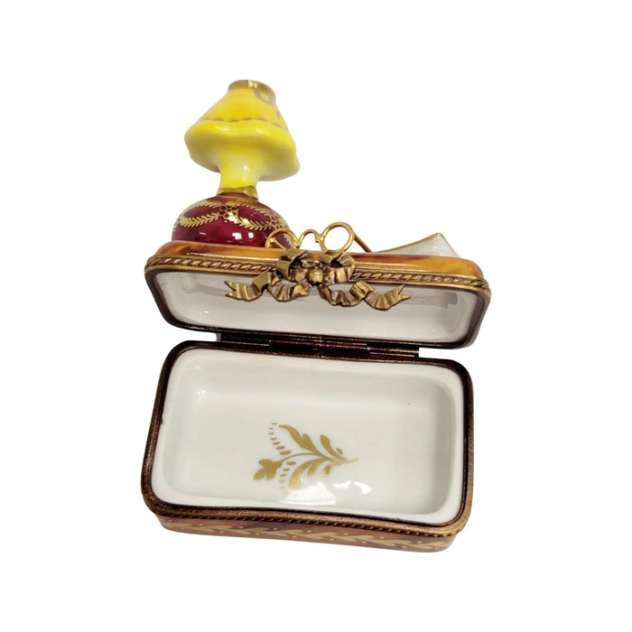 Trunk Table Lamp Box for Home Decor Porcelain Limoges furniture French Trinket Box