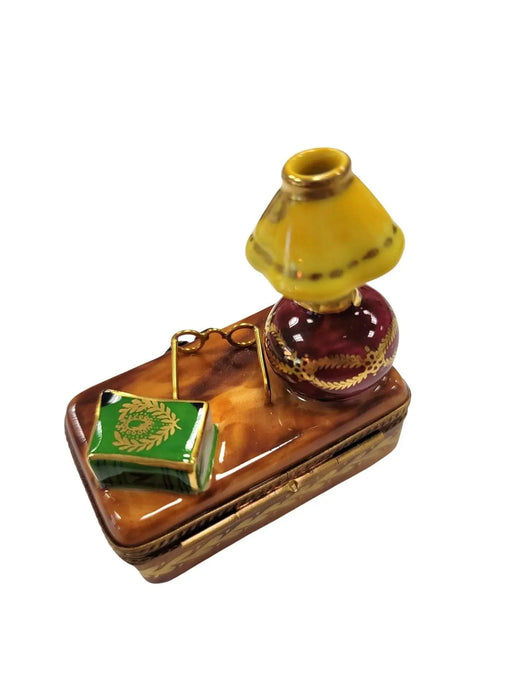 Trunk Table Lamp Box for Home Decor Porcelain Limoges furniture French Trinket Box