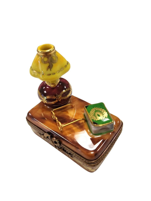 Trunk Table Lamp Box for Home Decor Porcelain Limoges furniture French Trinket Box