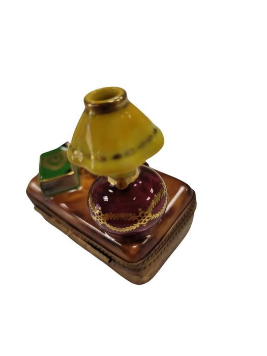 Trunk Table Lamp Box for Home Decor Porcelain Limoges furniture French Trinket Box