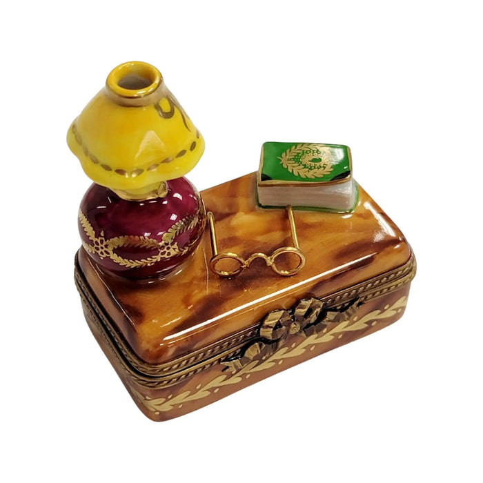 Trunk Table Lamp Box for Home Decor Porcelain Limoges furniture French Trinket Box