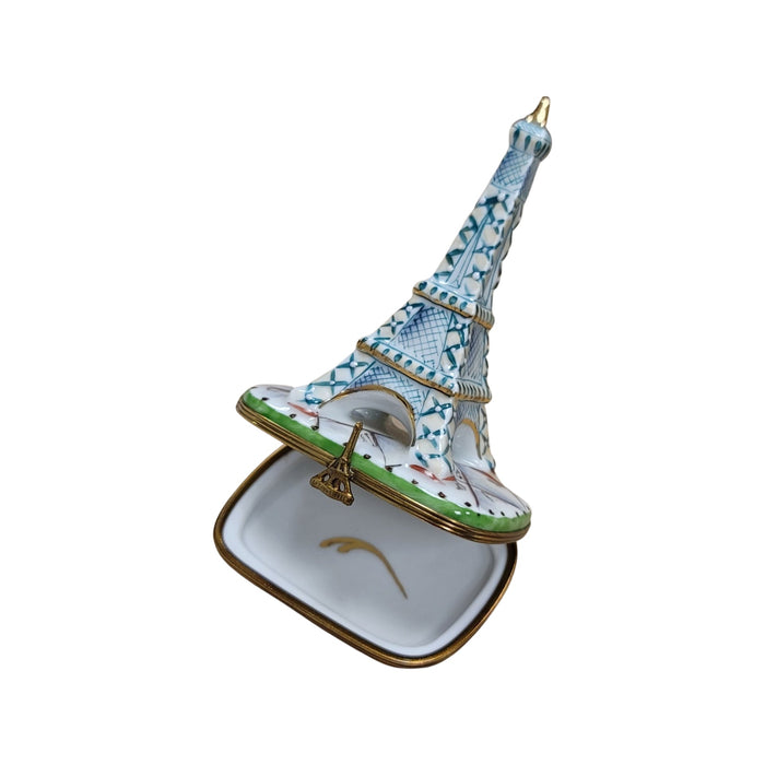 Elegant Eiffel Tower Box for Collectors Porcelain Limoges france French Trinket Box
