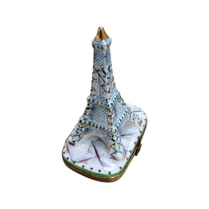 Elegant Eiffel Tower Box for Collectors Porcelain Limoges france French Trinket Box