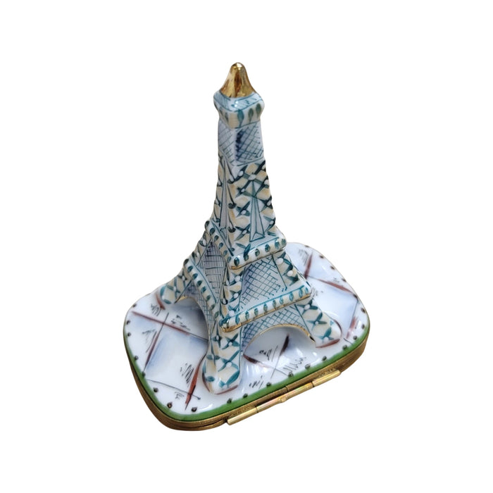 Elegant Eiffel Tower Box for Collectors Porcelain Limoges france French Trinket Box