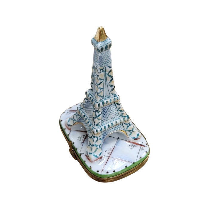 Elegant Eiffel Tower Box for Collectors Porcelain Limoges france French Trinket Box