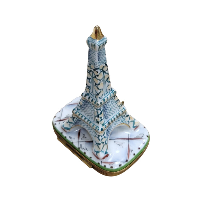 Elegant Eiffel Tower Box for Collectors Porcelain Limoges france French Trinket Box