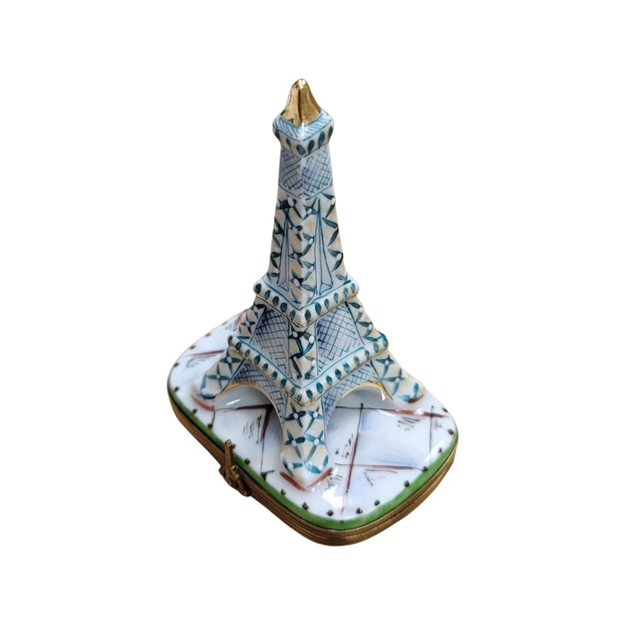 Elegant Eiffel Tower Box for Collectors Porcelain Limoges france French Trinket Box