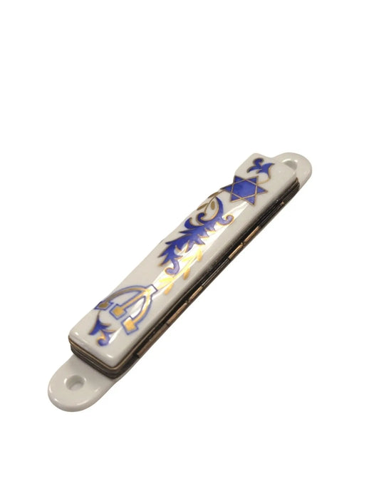 Elegant White Mezzuzah Box for Collectors Porcelain Limoges jewish French Trinket Box