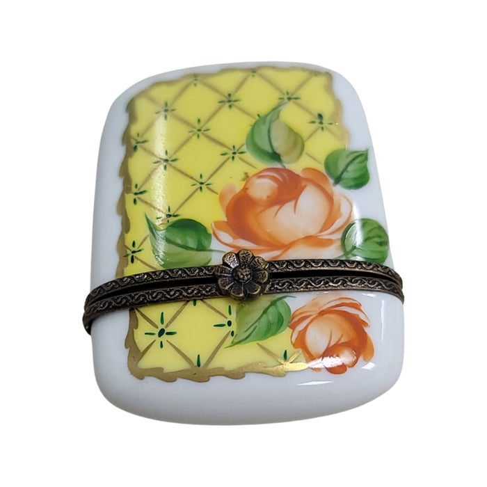 Elegant Yellow Floral Limoges Box for Discerning Collectors Porcelain Limoges shaped French Trinket Box
