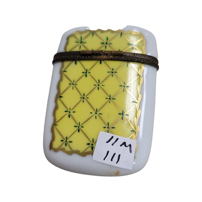 Elegant Yellow Floral Limoges Box for Discerning Collectors Porcelain Limoges shaped French Trinket Box