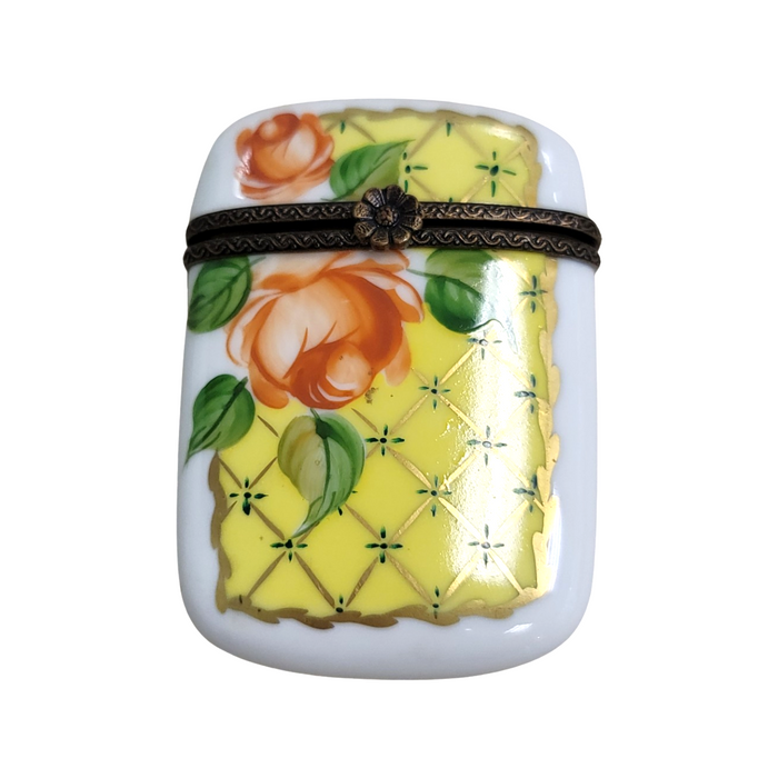 Elegant Yellow Floral Limoges Box for Discerning Collectors Porcelain Limoges shaped French Trinket Box