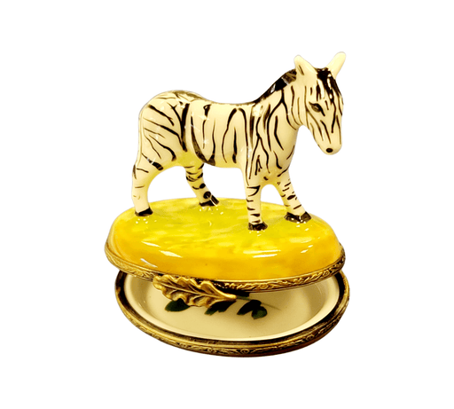 Elegant Zebra Figurine for Collectors Porcelain Limoges wild animals French Trinket Box