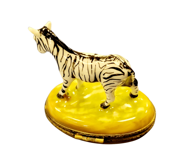 Elegant Zebra Figurine for Collectors Porcelain Limoges wild animals French Trinket Box