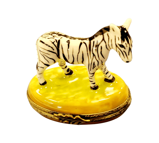 Elegant Zebra Figurine for Collectors Porcelain Limoges wild animals French Trinket Box