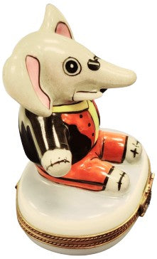 Elephant in Tuxedo Limoges Box for Unique Collectors Porcelain Limoges Wild Limoges baby French Trinket Box