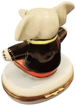Elephant in Tuxedo Limoges Box for Unique Collectors Porcelain Limoges Wild Limoges baby French Trinket Box