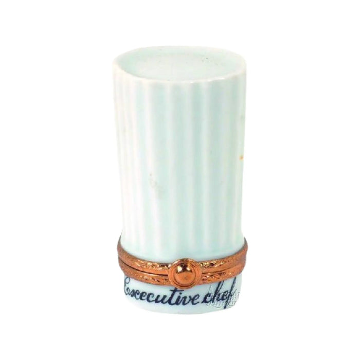 Executive Chef Hat for Culinary Enthusiasts Porcelain Limoges Professional hat French Trinket Box