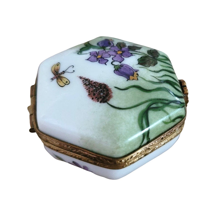 Exquisite Dragonfly Box for Collectors Porcelain Limoges shaped bugs French Trinket Box