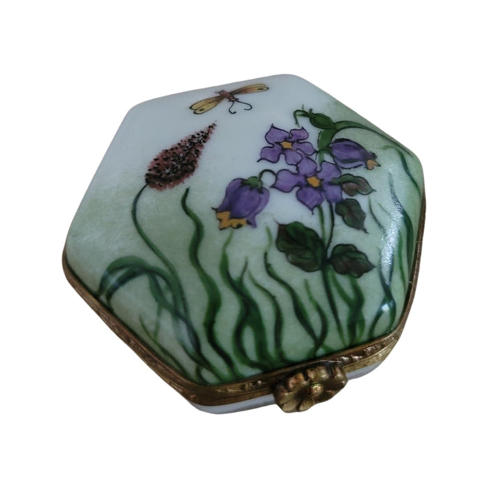 Exquisite Dragonfly Box for Collectors Porcelain Limoges shaped bugs French Trinket Box