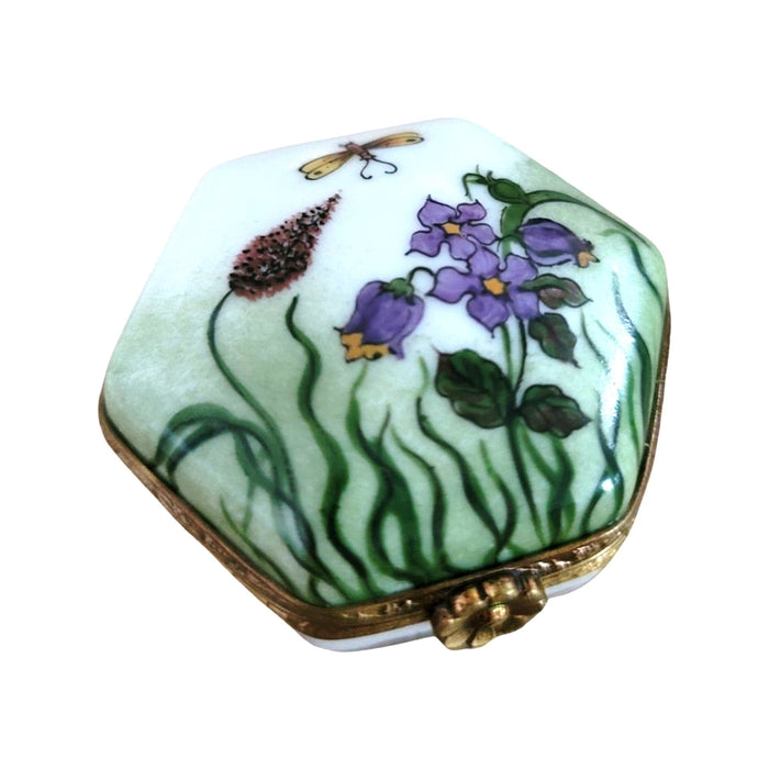 Exquisite Dragonfly Box for Collectors Porcelain Limoges shaped bugs French Trinket Box