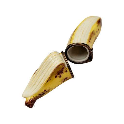 Exquisite Peeled Banana Figurine for Collectors Porcelain Limoges fruit French Trinket Box