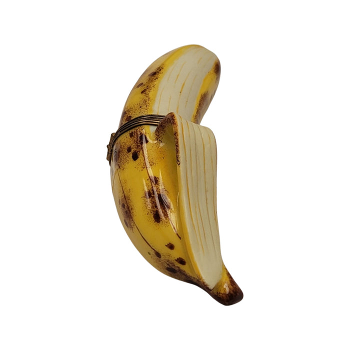 Exquisite Peeled Banana Figurine for Collectors Porcelain Limoges fruit French Trinket Box