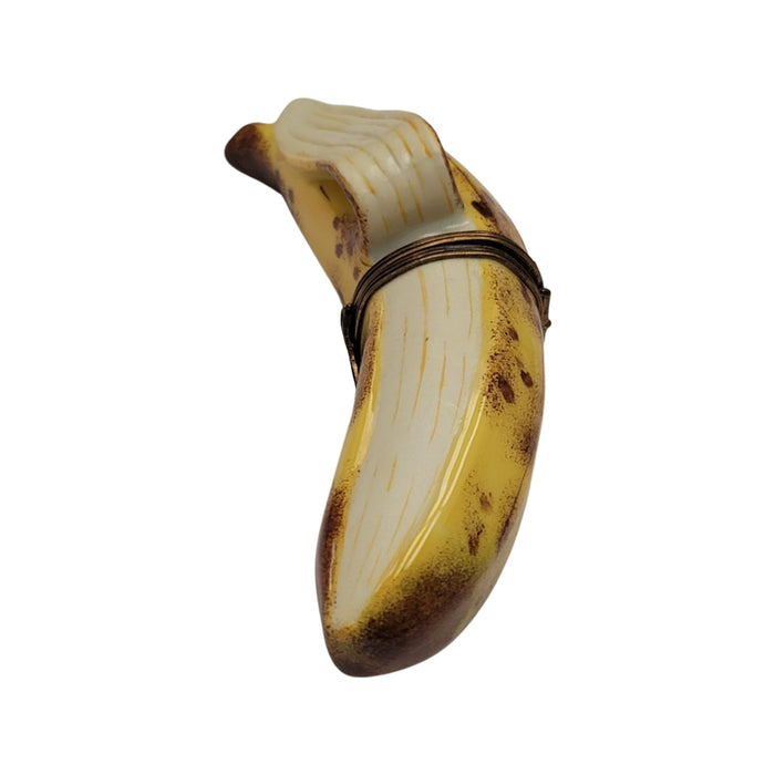Exquisite Peeled Banana Figurine for Collectors Porcelain Limoges fruit French Trinket Box