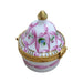 Exquisite Pink Tent Box for Elegant Decor Porcelain Limoges Shaped French Trinket Box
