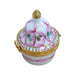 Exquisite Pink Tent Box for Elegant Decor Porcelain Limoges Shaped French Trinket Box