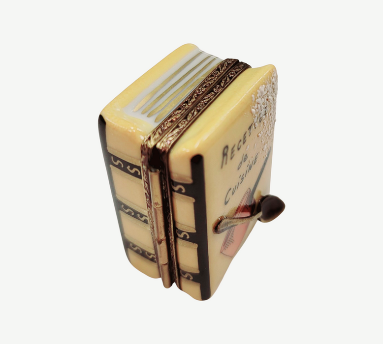 Elegant Recipe Book Limoges Box Porcelain Limoges food book French Trinket Box