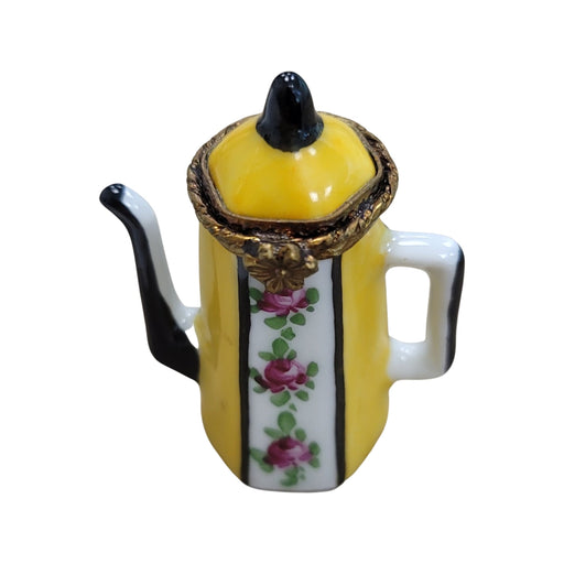 Yellow Teapot Limoges Box for Collectors Porcelain Limoges China French Trinket Box