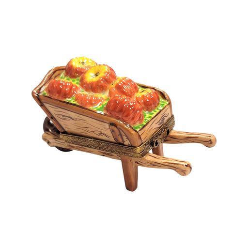Fall Harvest Wheelbarrow Limoges Box for Thanksgiving Decor Porcelain Limoges Thanksgiving Halloween Fall French Trinket Box