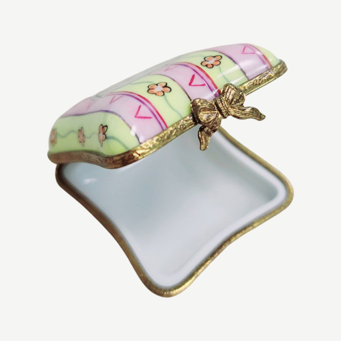 First Curl Keepsake Box for Proud Parents Porcelain Limoges Baby Special Occasion French Trinket Box