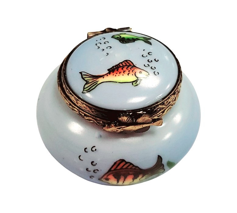 Fish in Bowl - Retired Limoges Box Porcelain Figurine — {{ shop }}