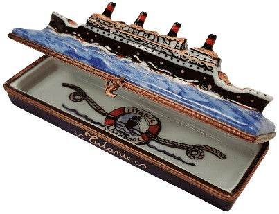 Floating Titanic Limoges Box for Collectors Porcelain Limoges boats French Trinket Box