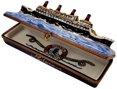 Floating Titanic Limoges Box for Collectors Porcelain Limoges boats French Trinket Box