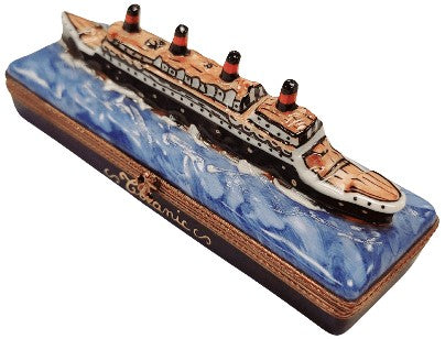 Floating Titanic Limoges Box for Collectors Porcelain Limoges boats French Trinket Box