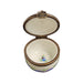 Floral Elegance Limoges Box for Collectors Porcelain Limoges round French Trinket Box