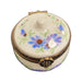 Floral Elegance Limoges Box for Collectors Porcelain Limoges round French Trinket Box