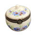 Floral Elegance Limoges Box for Collectors Porcelain Limoges round French Trinket Box