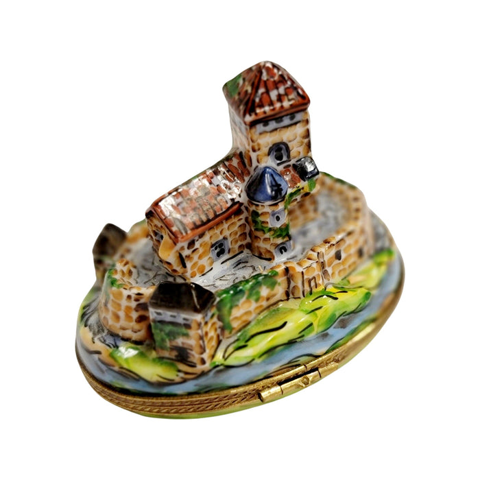 Fortified Castle Limoges Box for Collectors Porcelain Limoges monuments myth Fairy Tale French Trinket Box
